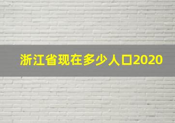 浙江省现在多少人口2020