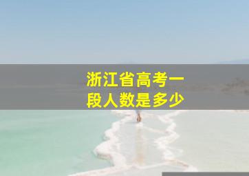 浙江省高考一段人数是多少