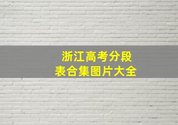 浙江高考分段表合集图片大全