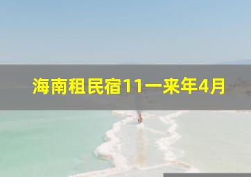 海南租民宿11一来年4月