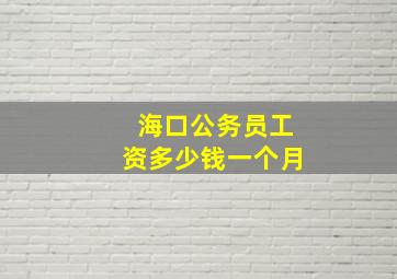 海口公务员工资多少钱一个月