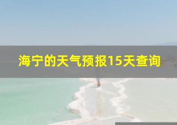 海宁的天气预报15天查询