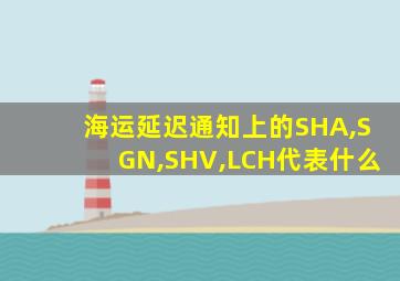 海运延迟通知上的SHA,SGN,SHV,LCH代表什么