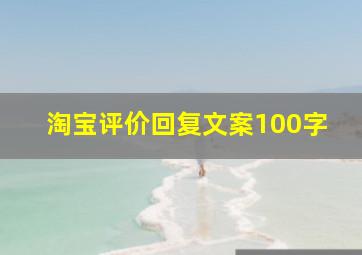 淘宝评价回复文案100字