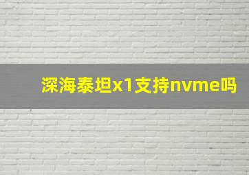 深海泰坦x1支持nvme吗