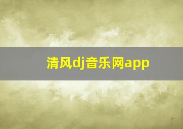 清风dj音乐网app