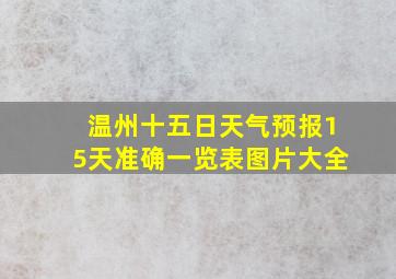 温州十五日天气预报15天准确一览表图片大全