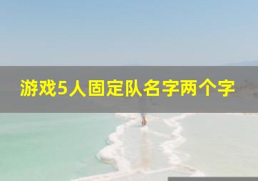 游戏5人固定队名字两个字