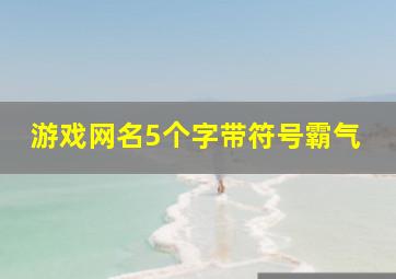 游戏网名5个字带符号霸气