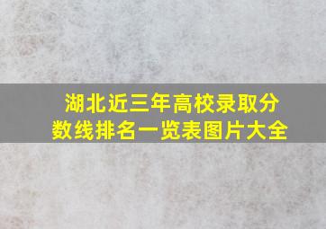 湖北近三年高校录取分数线排名一览表图片大全