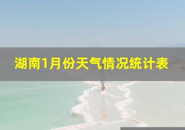 湖南1月份天气情况统计表