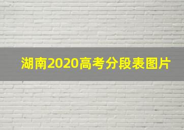 湖南2020高考分段表图片