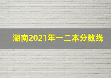 湖南2021年一二本分数线