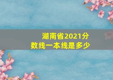 湖南省2021分数线一本线是多少