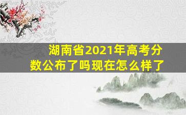 湖南省2021年高考分数公布了吗现在怎么样了