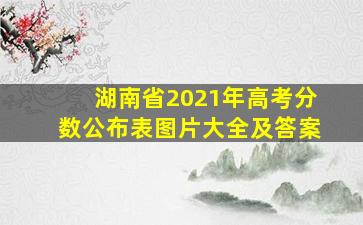 湖南省2021年高考分数公布表图片大全及答案