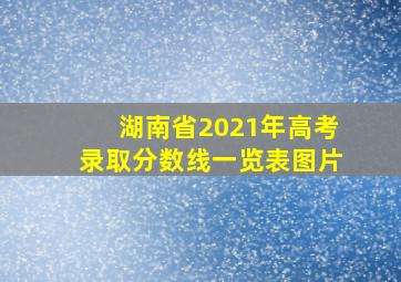 湖南省2021年高考录取分数线一览表图片