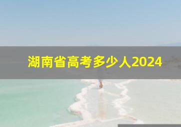 湖南省高考多少人2024