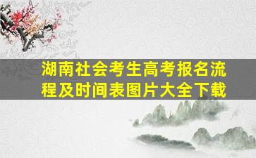 湖南社会考生高考报名流程及时间表图片大全下载