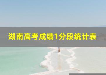 湖南高考成绩1分段统计表