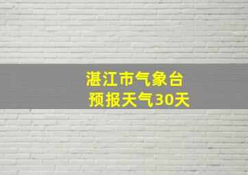 湛江市气象台预报天气30天