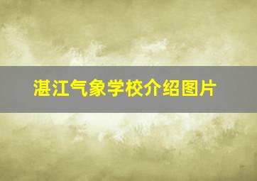 湛江气象学校介绍图片