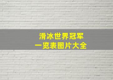 滑冰世界冠军一览表图片大全