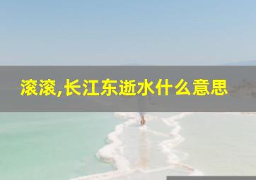 滚滚,长江东逝水什么意思