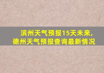 滨州天气预报15天未来,德州天气预报查询最新情况