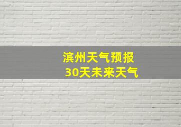 滨州天气预报30天未来天气