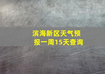 滨海新区天气预报一周15天查询