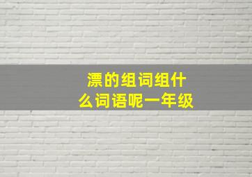 漂的组词组什么词语呢一年级