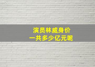 演员林威身价一共多少亿元呢