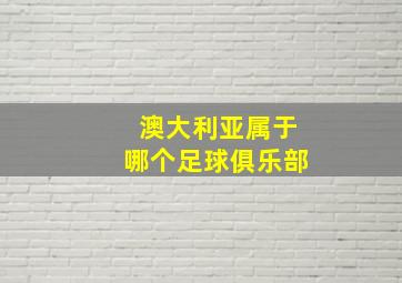 澳大利亚属于哪个足球俱乐部