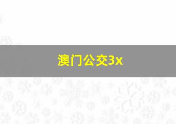 澳门公交3x