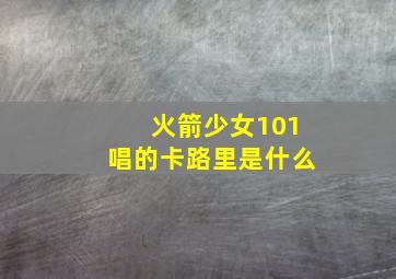 火箭少女101唱的卡路里是什么