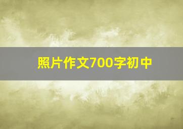 照片作文700字初中