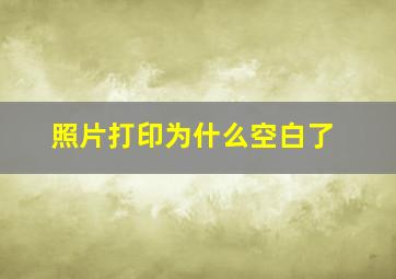 照片打印为什么空白了