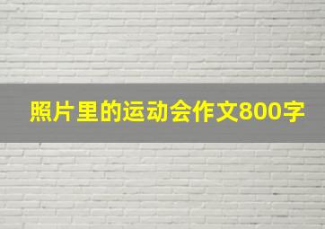 照片里的运动会作文800字