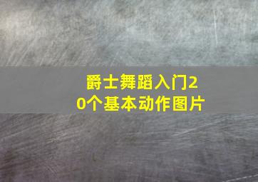 爵士舞蹈入门20个基本动作图片