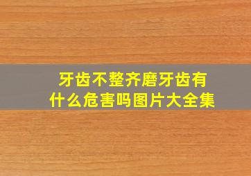 牙齿不整齐磨牙齿有什么危害吗图片大全集