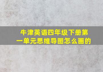 牛津英语四年级下册第一单元思维导图怎么画的