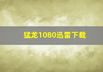 猛龙1080迅雷下载