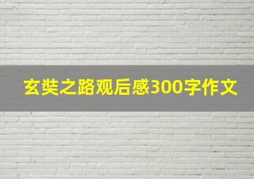 玄奘之路观后感300字作文