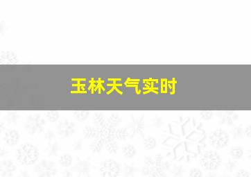 玉林天气实时