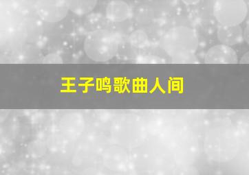 王子鸣歌曲人间