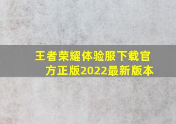 王者荣耀体验服下载官方正版2022最新版本