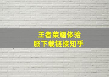 王者荣耀体验服下载链接知乎