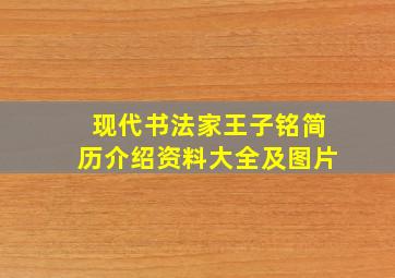 现代书法家王子铭简历介绍资料大全及图片