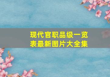 现代官职品级一览表最新图片大全集